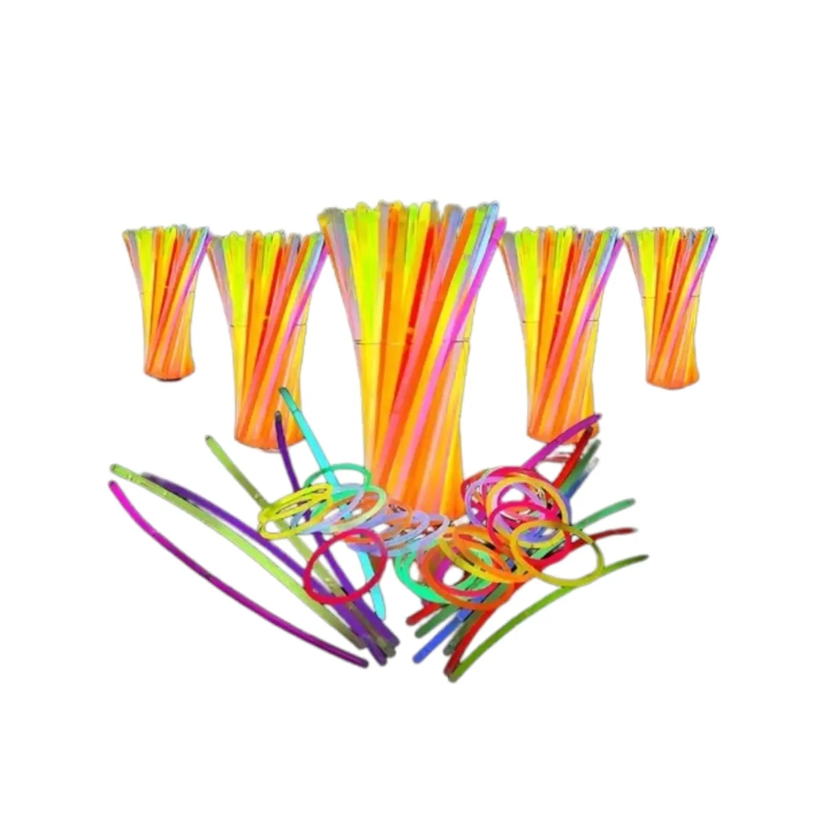 GENERICO - Manilla Fluorescente Neon X50 Unidades Hora Loca Fiesta