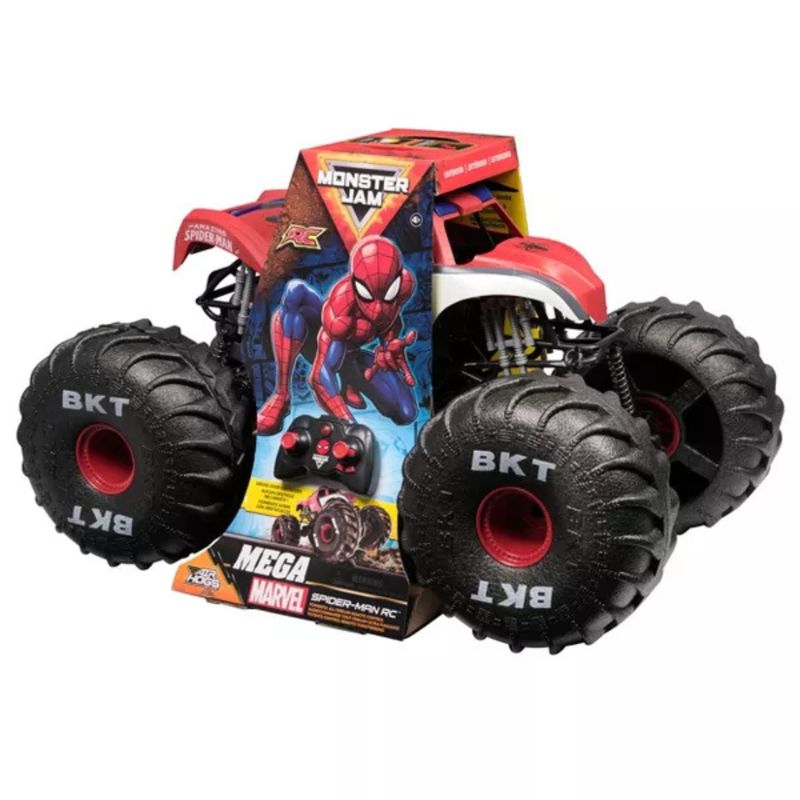 MONSTER JAM - Carro Mega Monster Jam A Control Remoto Spider Man