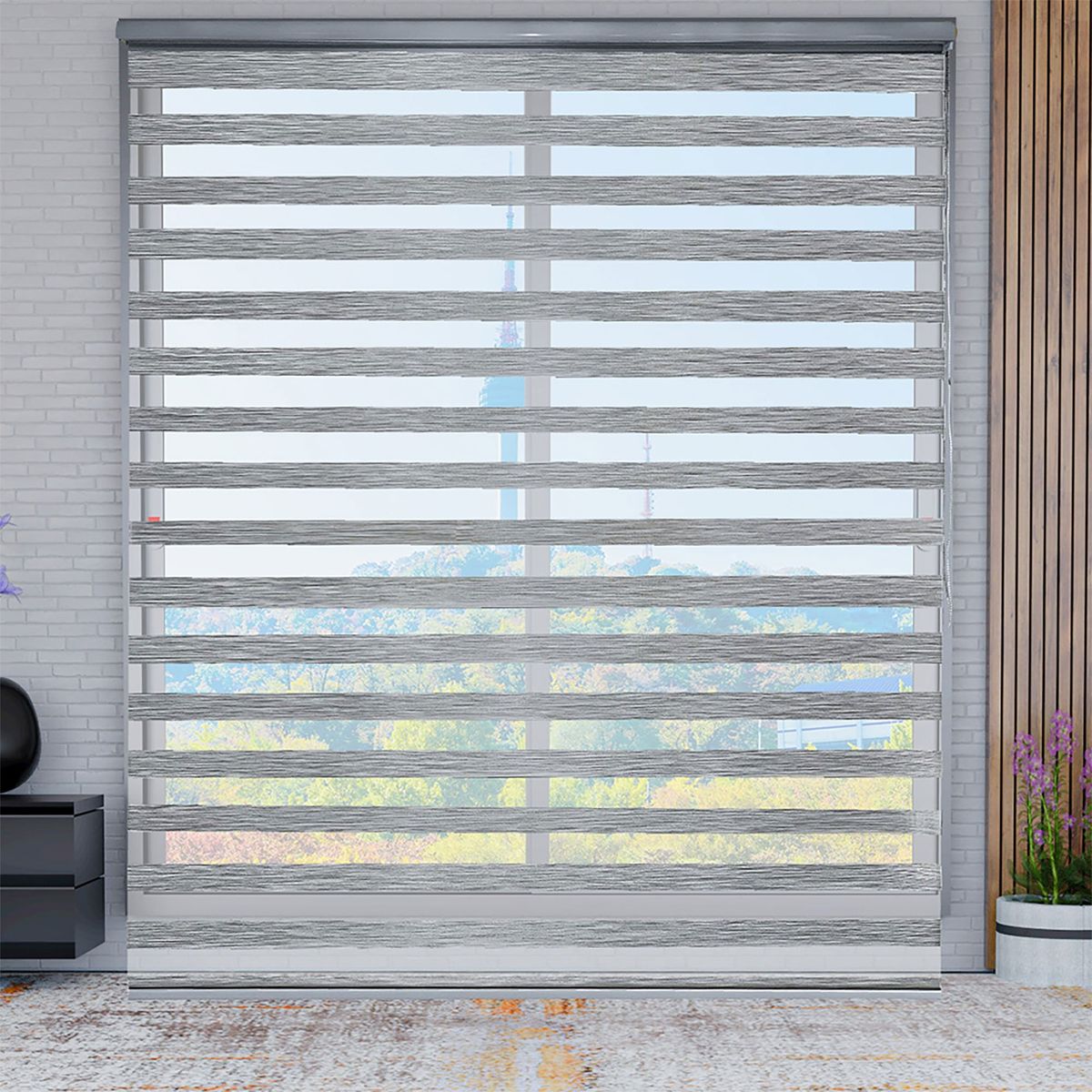 HOMETEX - PERSIANA SHEER  HOMETEX 150230 GRIS
