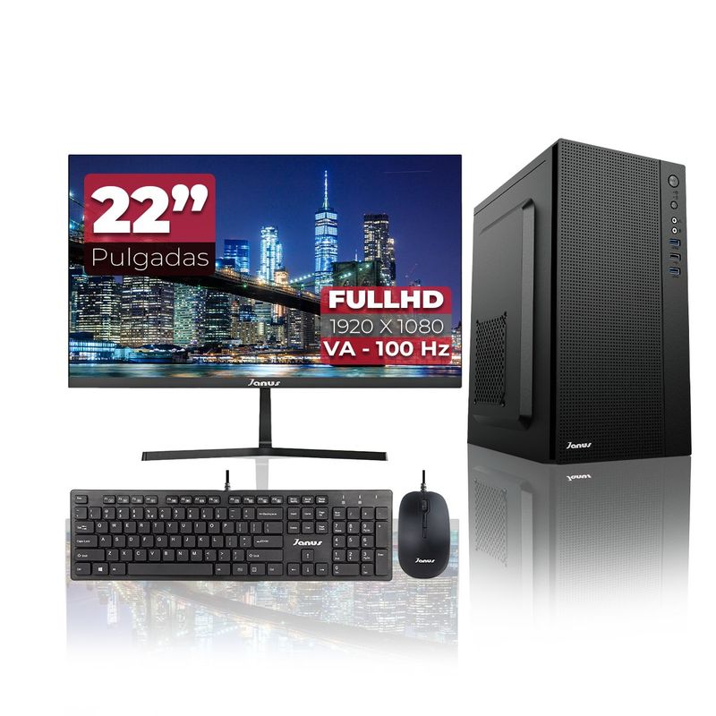 JANUS - Computador de Escritorio Ryzen 5 4600G SSD 512GB RAM 16GB Monitor 22 121747
