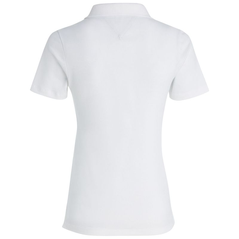 TOMMY HILFIGER - Polo blanco de corte slim con tejido pique Tommy Hilfiger