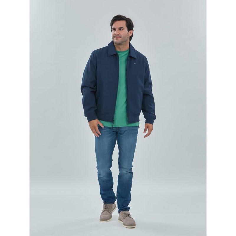 TOMMY HILFIGER - Chaqueta Azul soft shell laydown Tommy Hilfiger