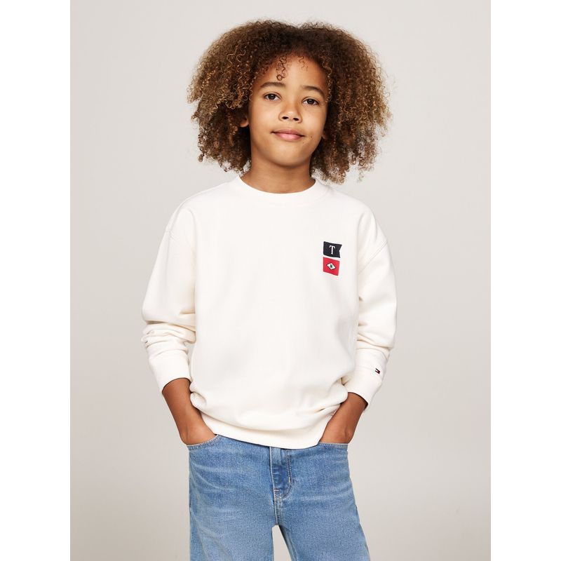 TOMMY HILFIGER - Saco Blanco Niño Con Logo Bordado Tommy Hilfiger