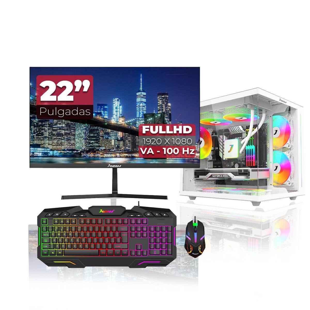 JANUS - Computador Gamer Ryzen 5 4600G SSD 512GB RAM 16GB Monitor 22 121717