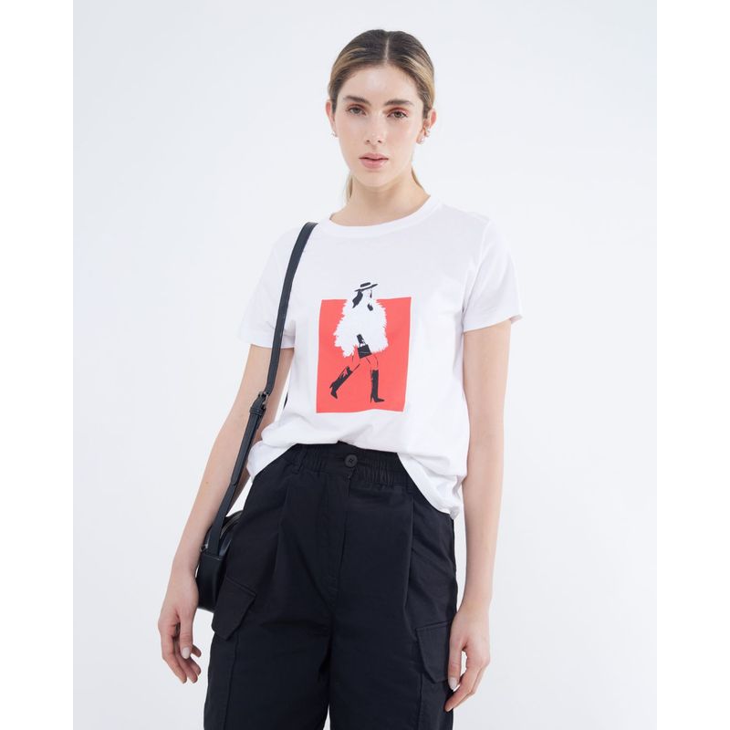 SEVEN SEVEN - Camiseta Para Mujer Manga Corta Color Crudo Marca Seven Seven #28095795