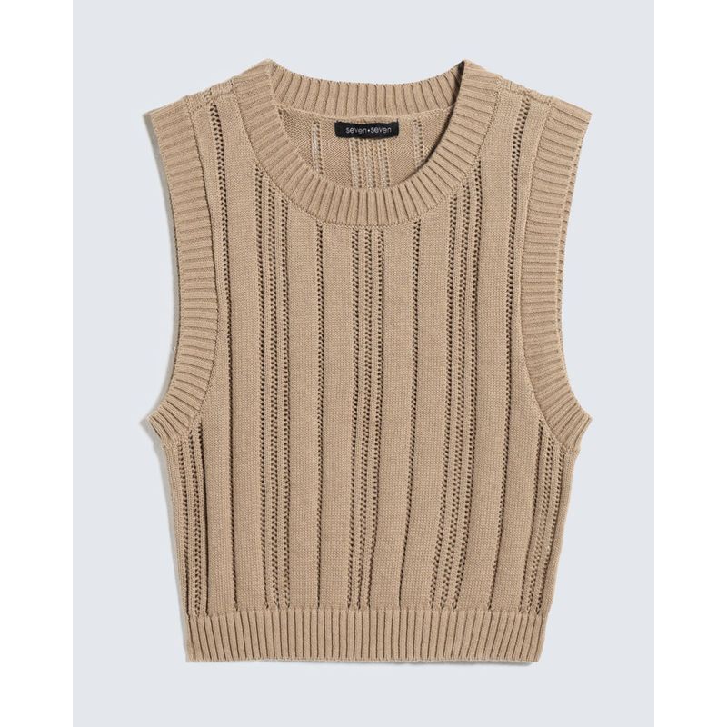 SEVEN SEVEN - Camiseta Para Mujer M/S Marca Seven En Color Camel #28095944