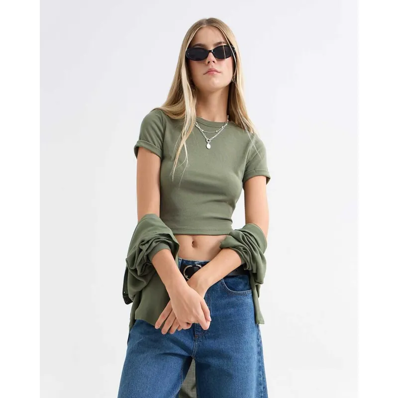 SEVEN SEVEN - Camiseta Para Mujer Manga Corta Color Verde  Marca Seven Seven #28096061