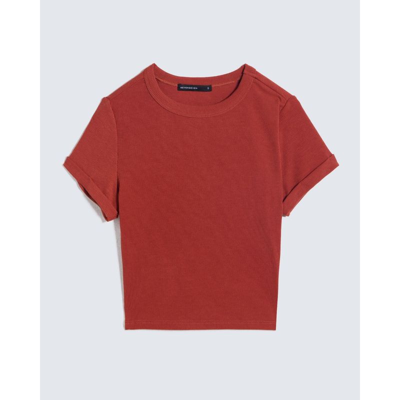 SEVEN SEVEN - Camiseta Para Mujer Manga Corta Color Rojo Marca Seven Seven #28096062