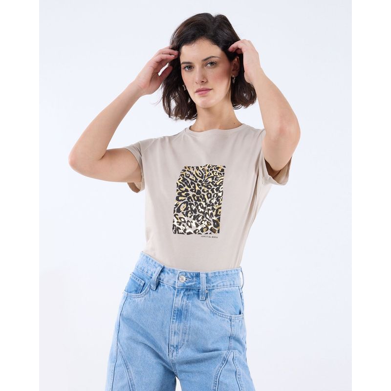 SEVEN SEVEN - Camiseta Para Mujer Manga Corta Color Beige Marca Seven Seven #28096126