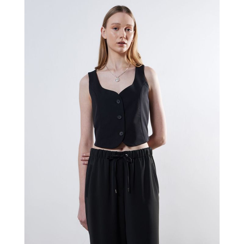 SEVEN SEVEN - Chaleco Para Mujer  Color Negro Marca Seven Seven #28250117