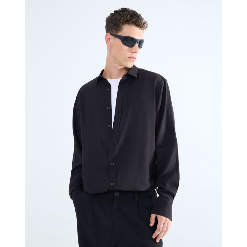 SEVEN SEVEN - Camisa Para Hombre Manga Larga  Color Negro Marca Seven Seven #45012077