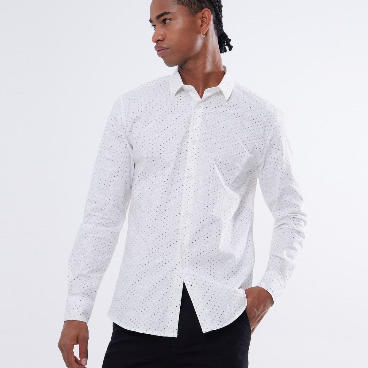 SEVEN SEVEN - Camisa De Hombre  Color Crema Marca Seven Seven #45012062