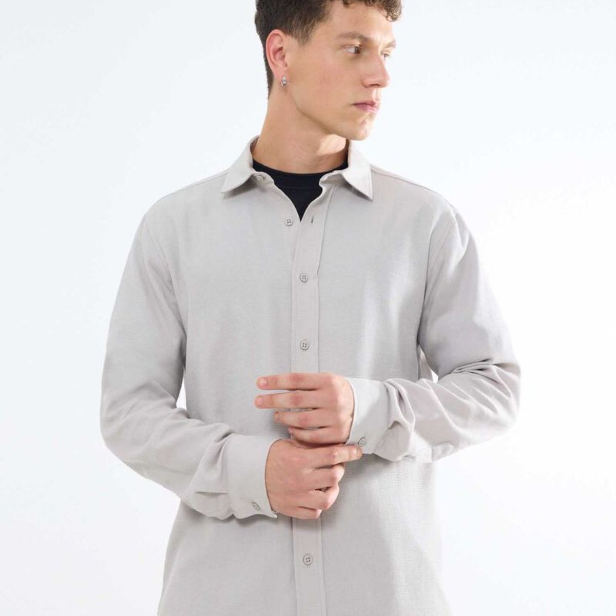 SEVEN SEVEN - Camisa De Hombre  Color Gris Marca Seven Seven #45012058