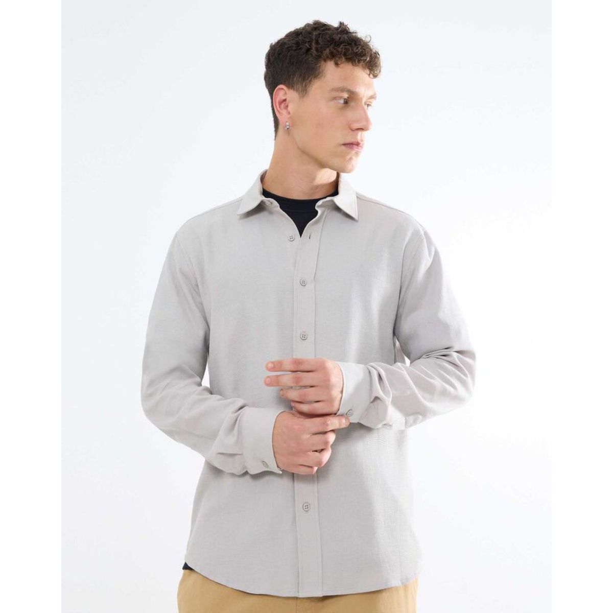 SEVEN SEVEN - Camisa De Hombre  Color Gris Marca Seven Seven #45012058