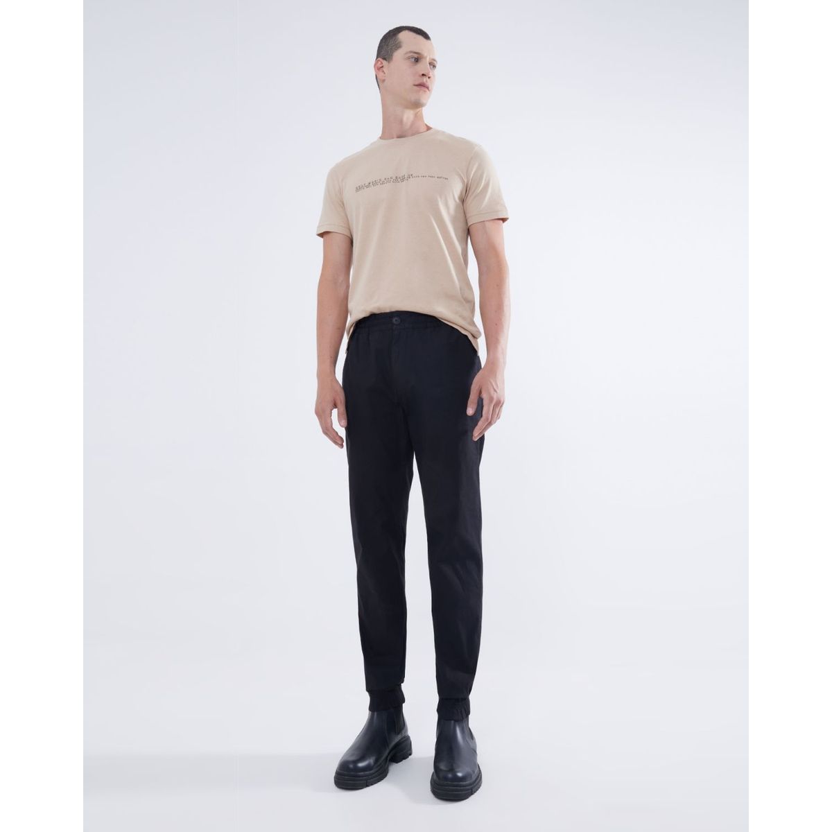 SEVEN SEVEN - Jogger Casual Básico  Para Hombre Negro Seven Seven