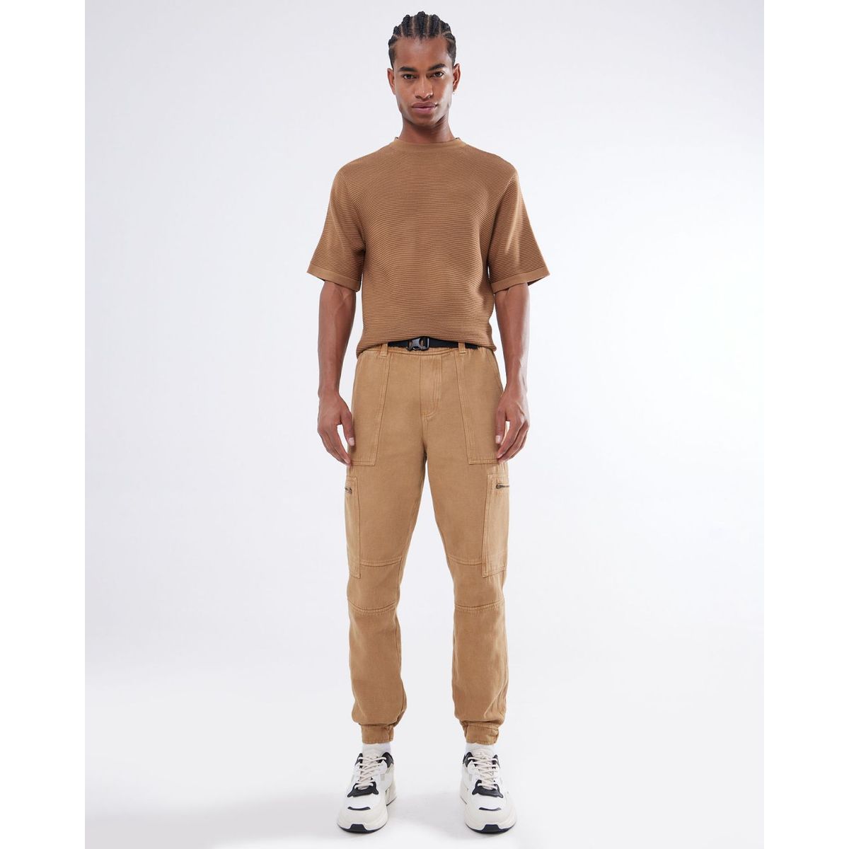SEVEN SEVEN - Pantalón Cargo  Para Hombre Camel Seven Seven