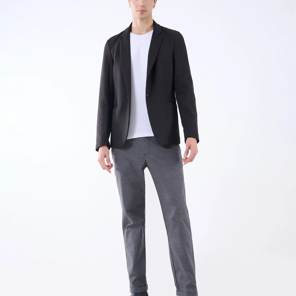 SEVEN SEVEN - Pantalón De Cuadros  Para Hombre Negro Seven Seven