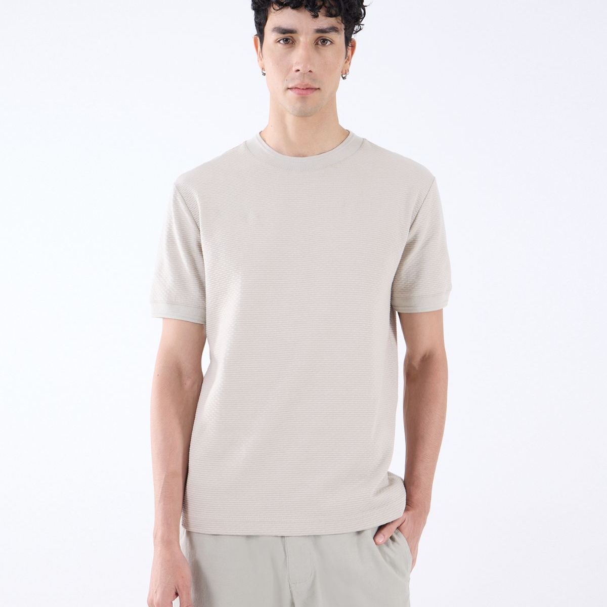SEVEN SEVEN - Camiseta Para Hombre Manga Corta Color Beige Marca Seven Seven #45092537