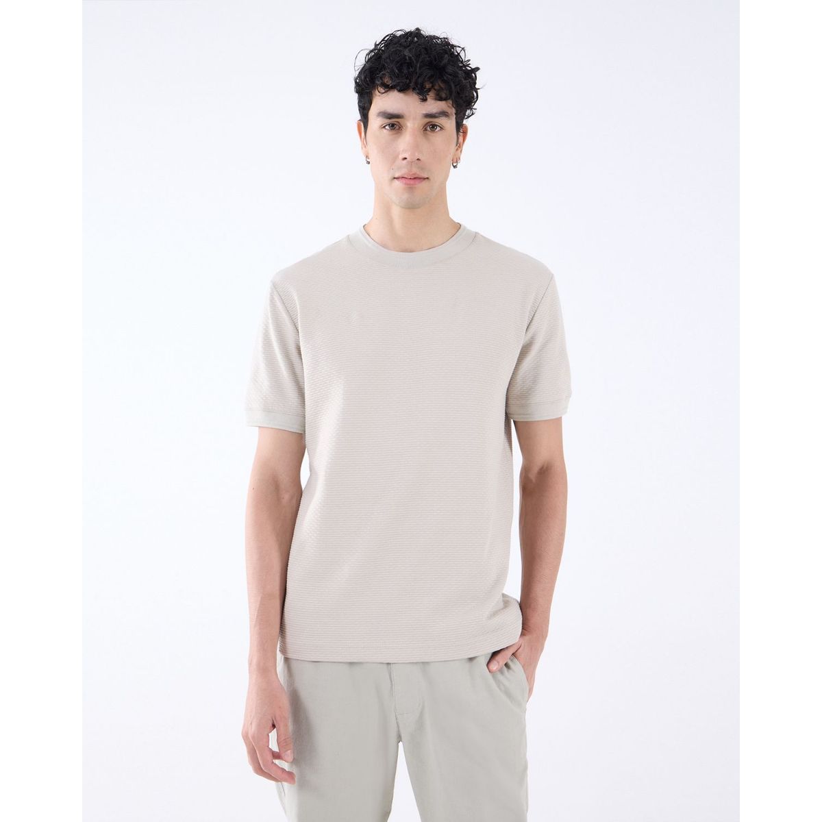 SEVEN SEVEN - Camiseta Para Hombre Manga Corta Color Beige Marca Seven Seven #45092537