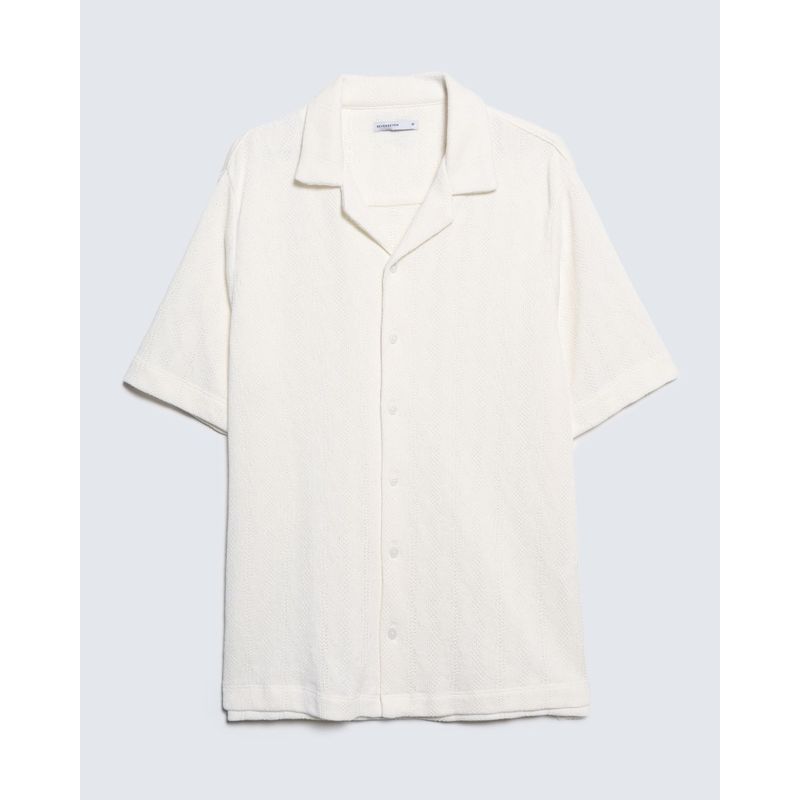 SEVEN SEVEN - Camisa Para Hombre Manga Corta  Color Crema Marca Seven Seven #45012055