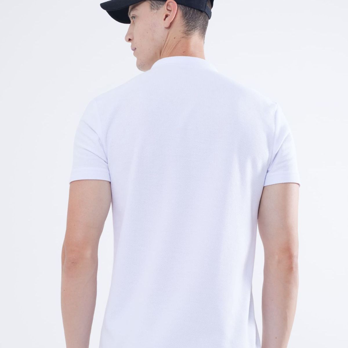 SEVEN SEVEN - Polo Texturizada Con Cuello Mao  Para Hombre Blanco Seven Seven
