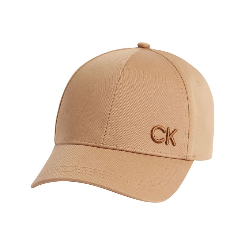 CALVIN KLEIN - Gorra beige con monograma bordado Calvin Klein