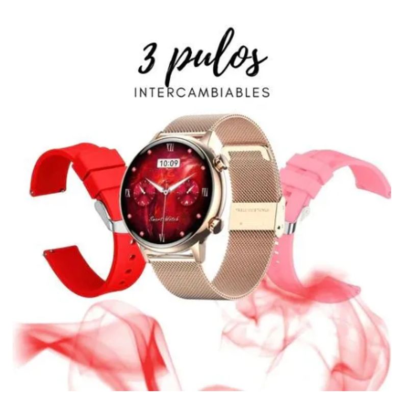 SMART - Smartwatch G-TIDE Romance Pulsera 3 Manillas Asistente de Voz