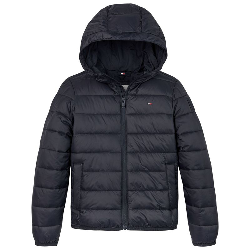 TOMMY HILFIGER - Chaqueta Niño Azul Ligera Con Logo Tommy Hilfiger
