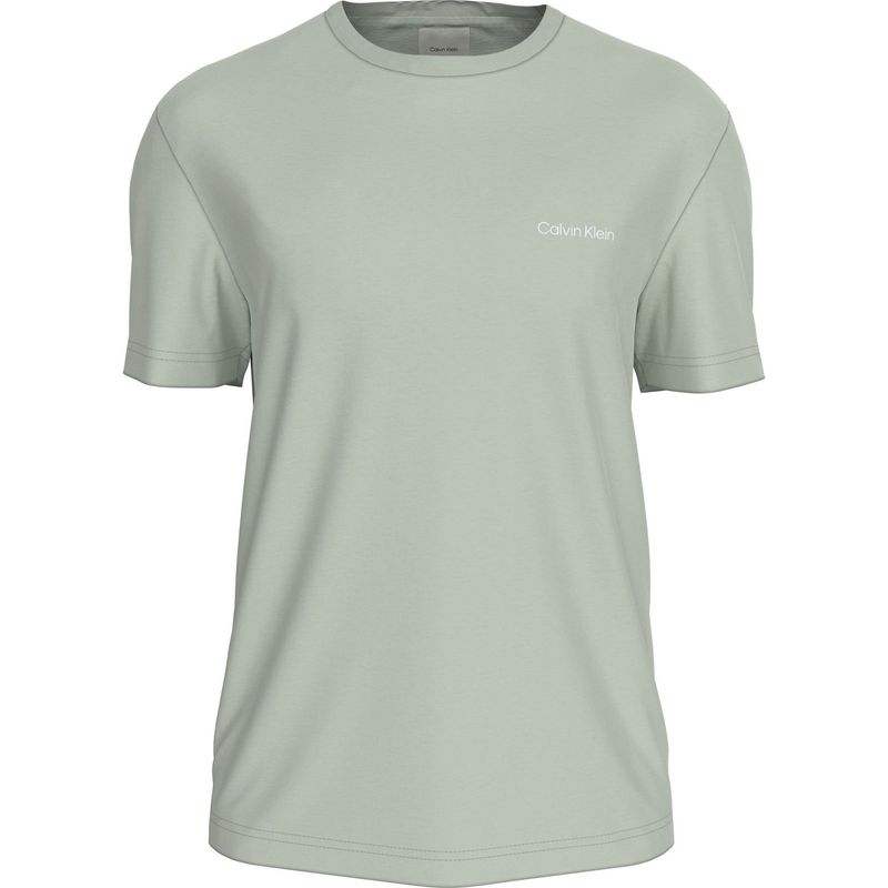 CALVIN KLEIN - Camiseta verde con micro logo Calvin Klein