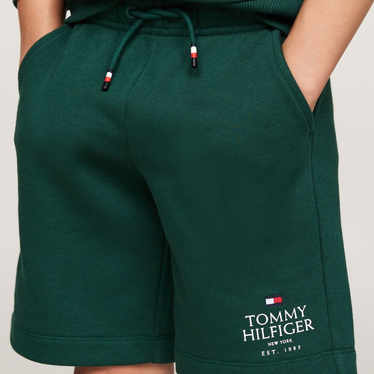 TOMMY HILFIGER - Bermudas Niño Verde Con Logo Tommy Hilfiger
