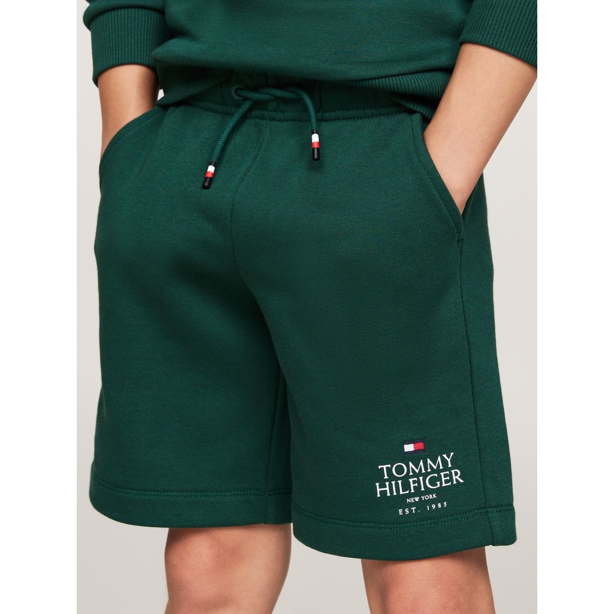 TOMMY HILFIGER - Bermudas Niño Verde Con Logo Tommy Hilfiger