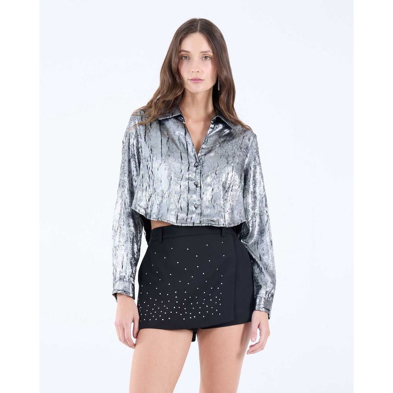 SEVEN SEVEN - Blusa Para Mujer Manga Larga Color Plata Marca Seven Seven #28123974