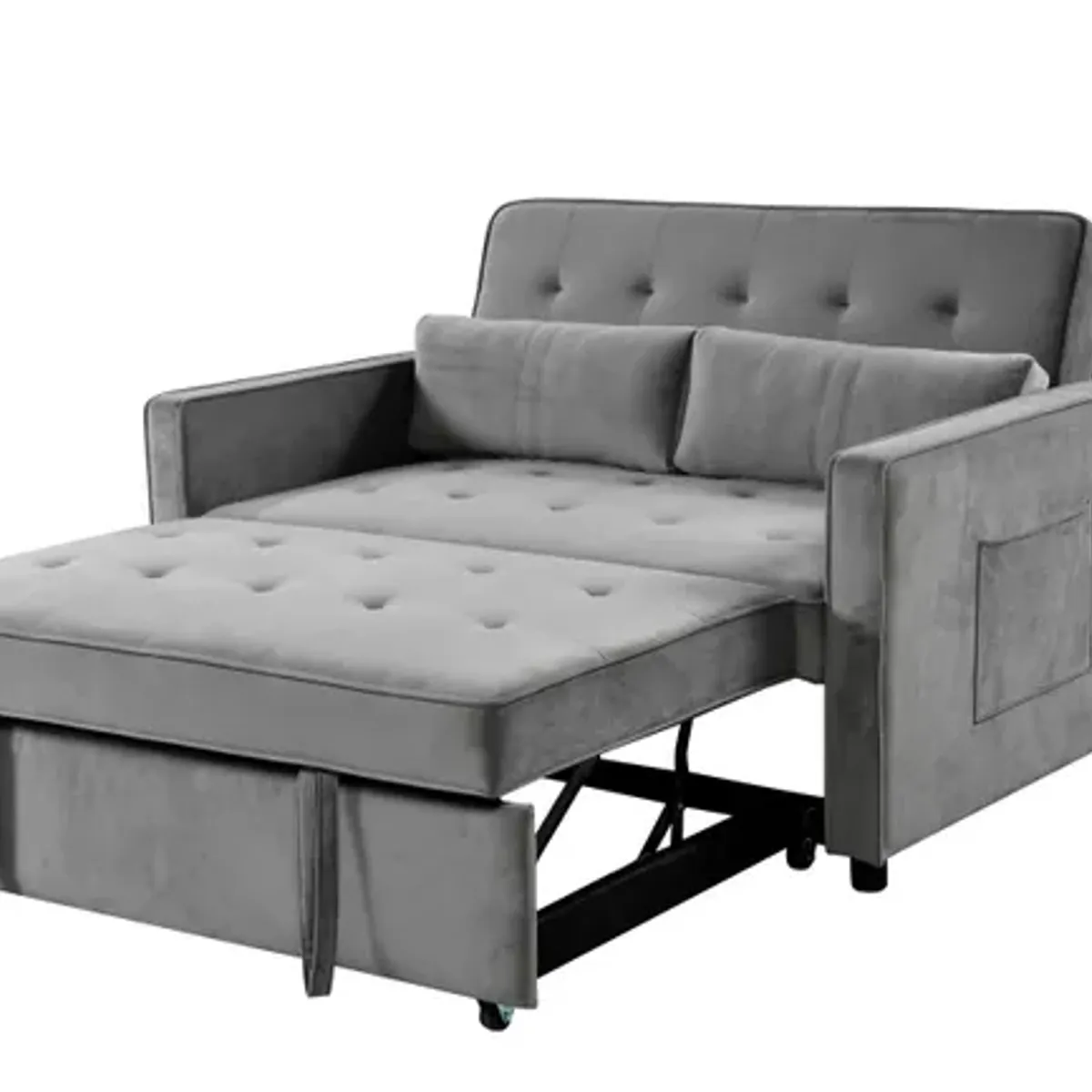 PLUMA HOME - Sofacama ITALIANO Moderno y elegante GRIS   2 puestos Multifuncional