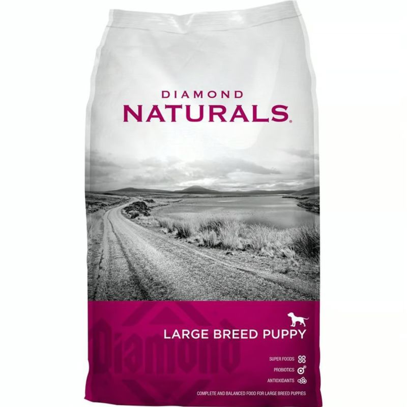DIAMOND NATURALS - Diamond Puppy Large Breed - Cordero para Cachorros 20lb