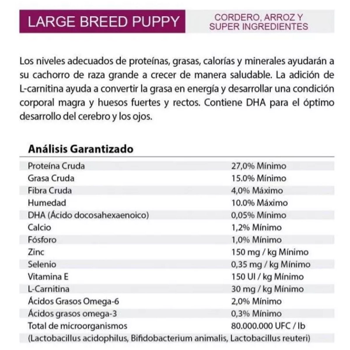 DIAMOND NATURALS - Diamond Puppy Large Breed - Cordero para Cachorros 40lb