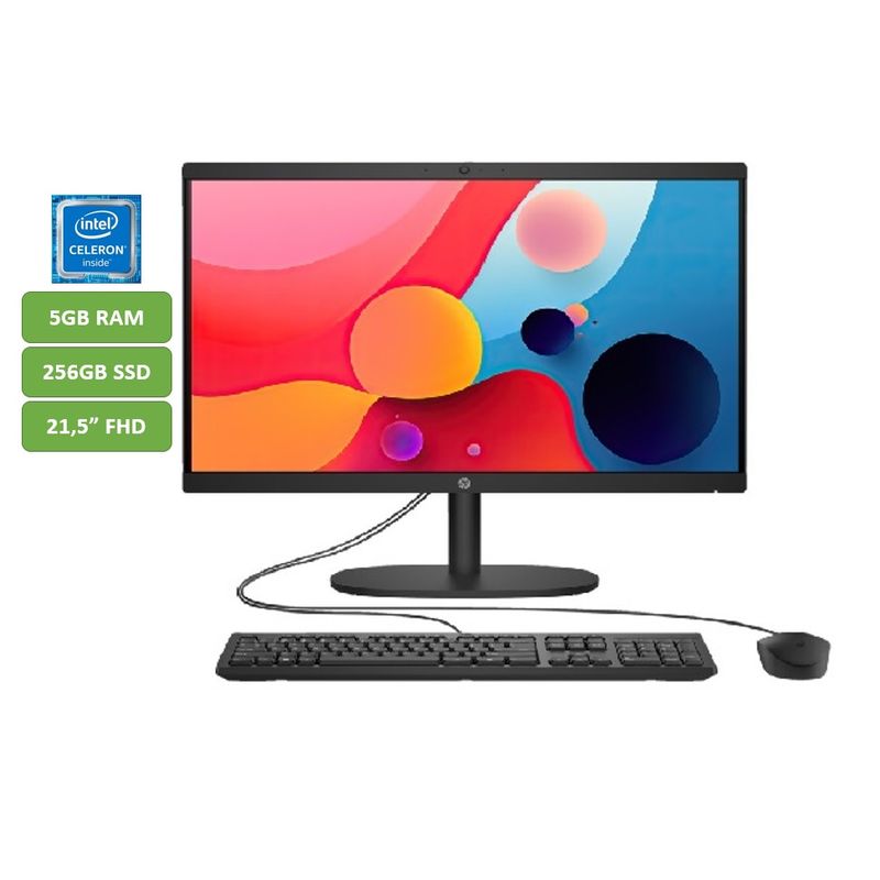 HP - TODO EN UNO HP - INTEL N100 - 8GB RAM - 256GB SSD - 21.6 PULG - MOD 22-DG0011LA