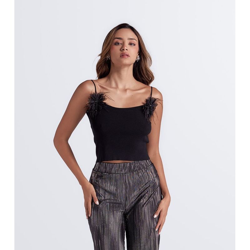 DEREK - Blusa Unicolor De Tiras Derek