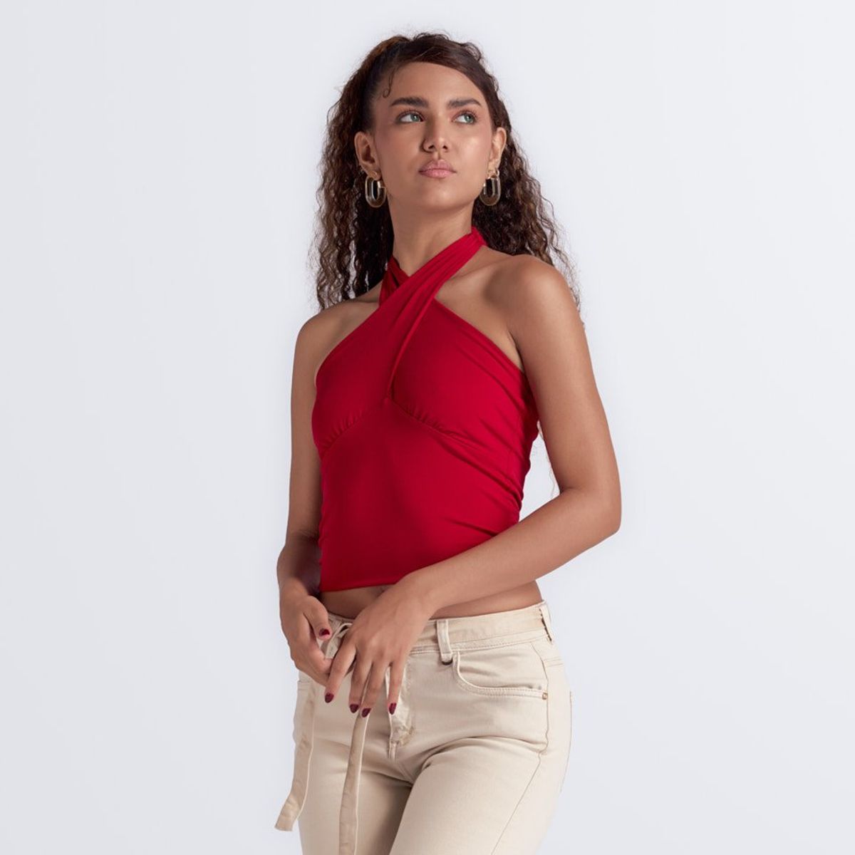 DEREK - Blusa Cruzada con Escote Para Mujer Derek