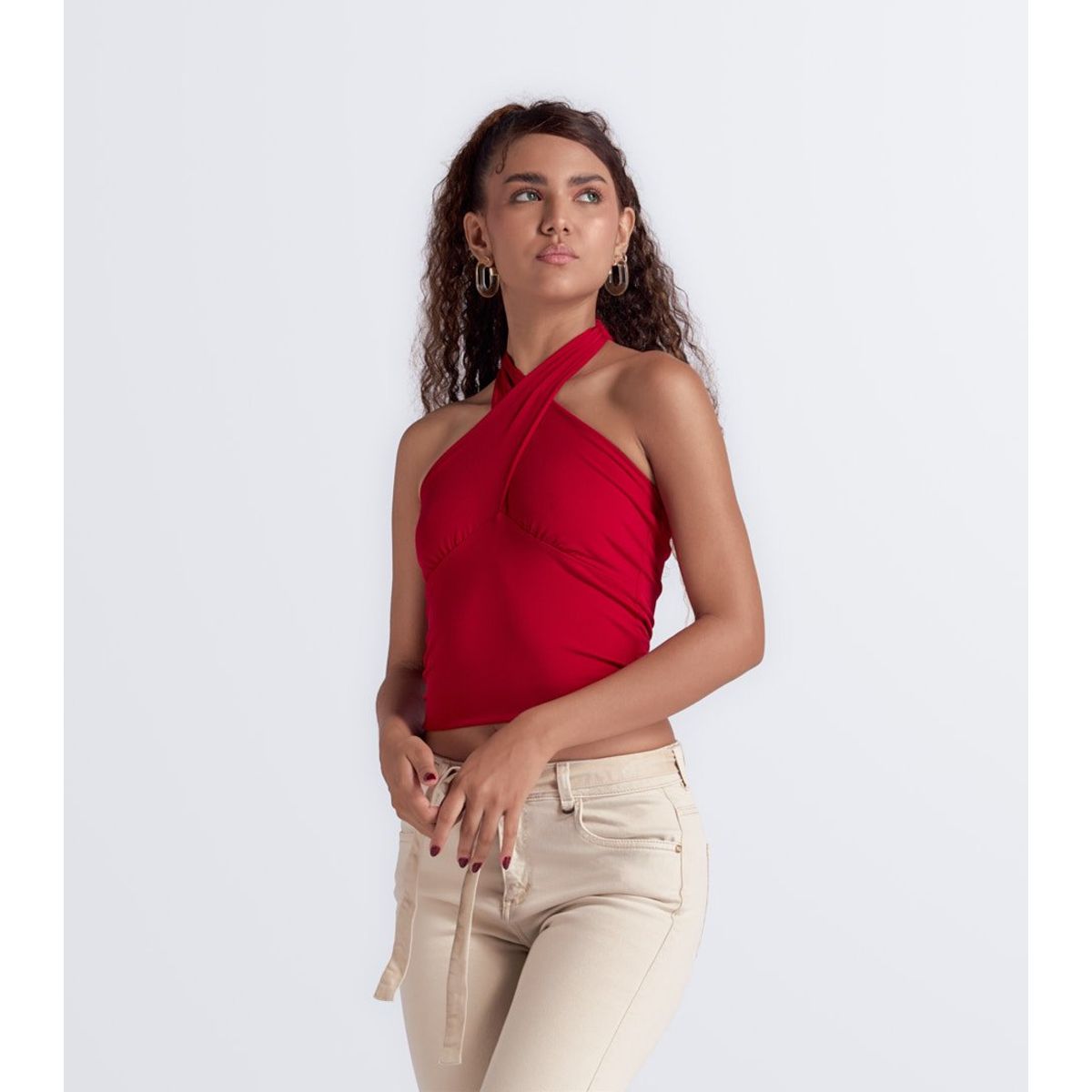DEREK - Blusa Cruzada con Escote Para Mujer Derek