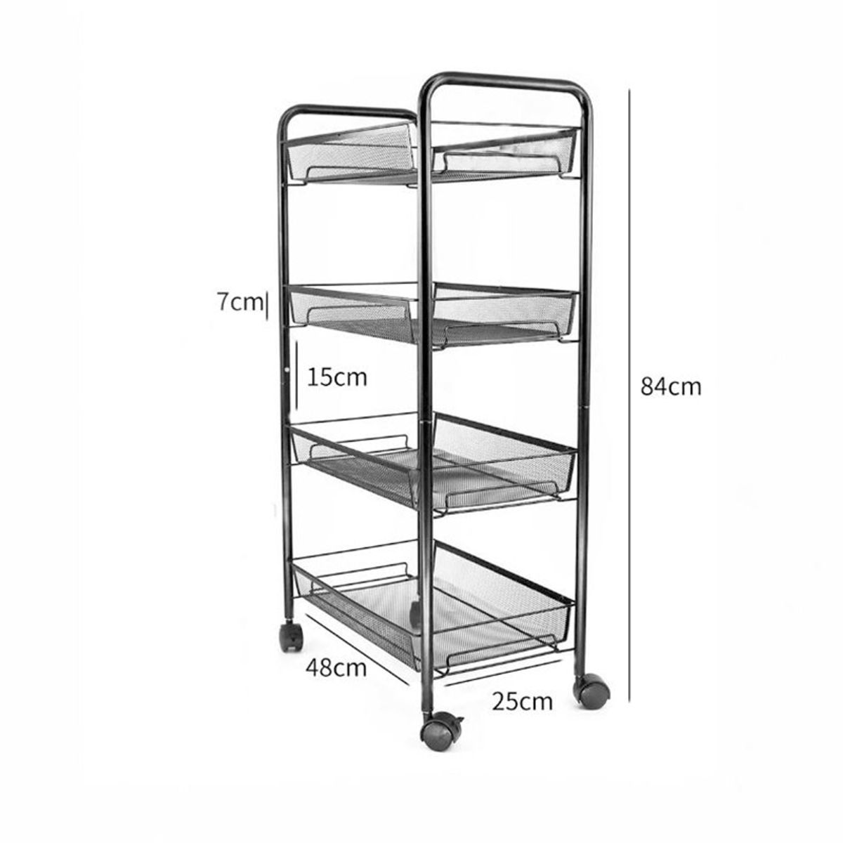 GENERICO - Carro Multiple 4 Canastas En Angeon blanco