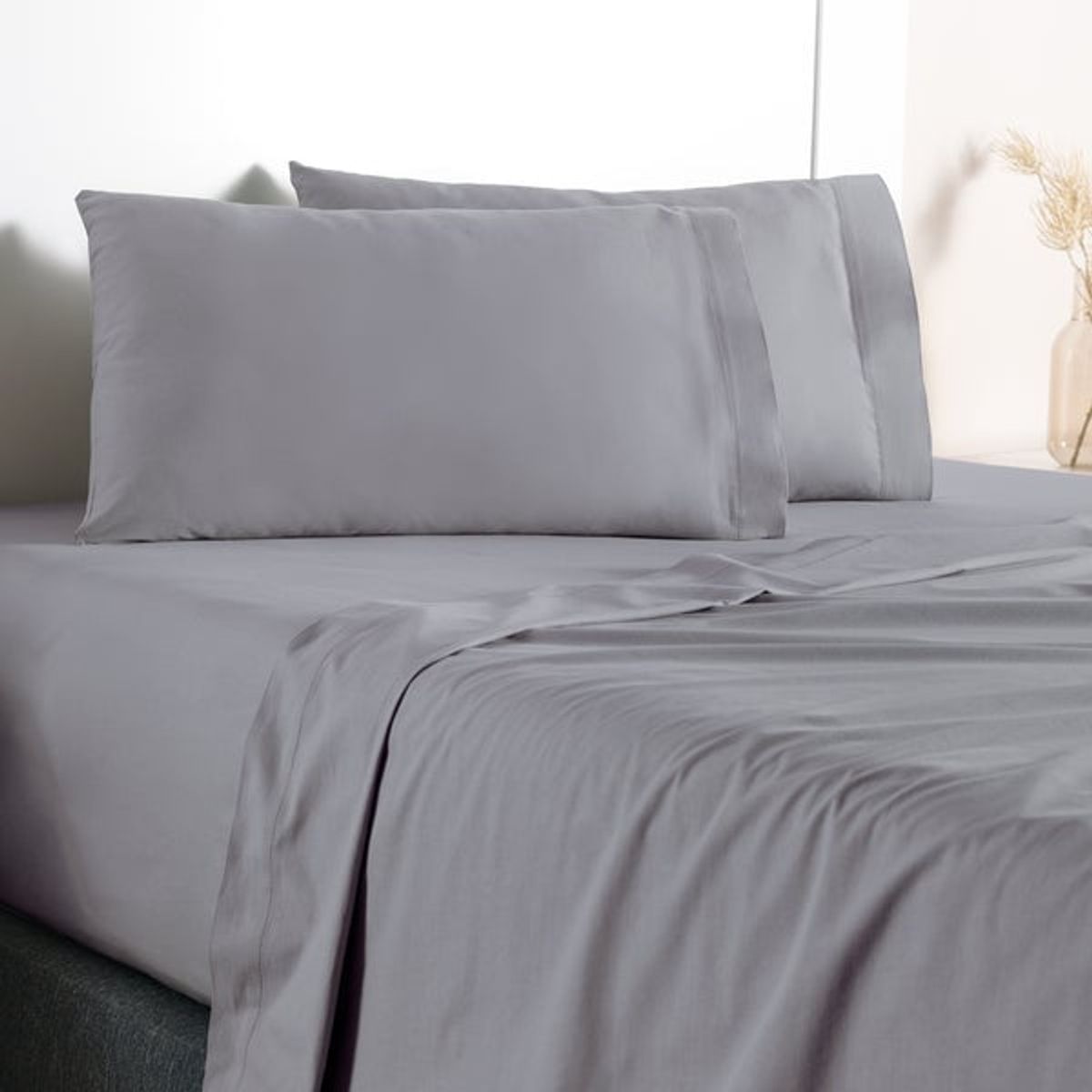 VIANNEY - Sábanas Cabos Gris Neutral King Size Vianney