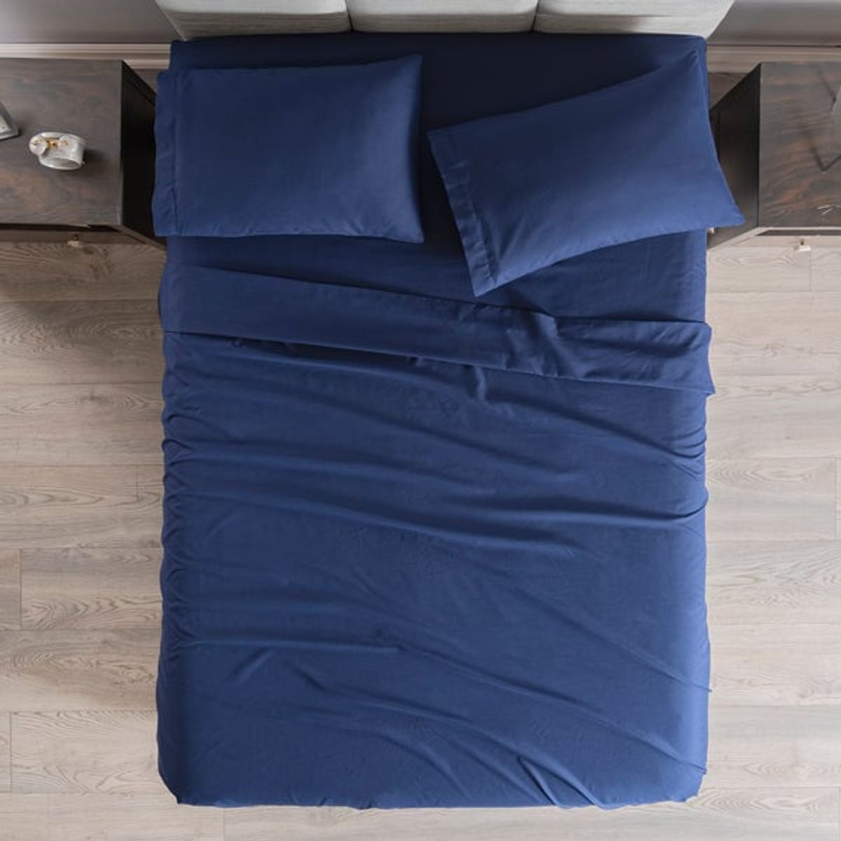 VIANNEY - Sábanas Viasoft Marino King Size Vianney