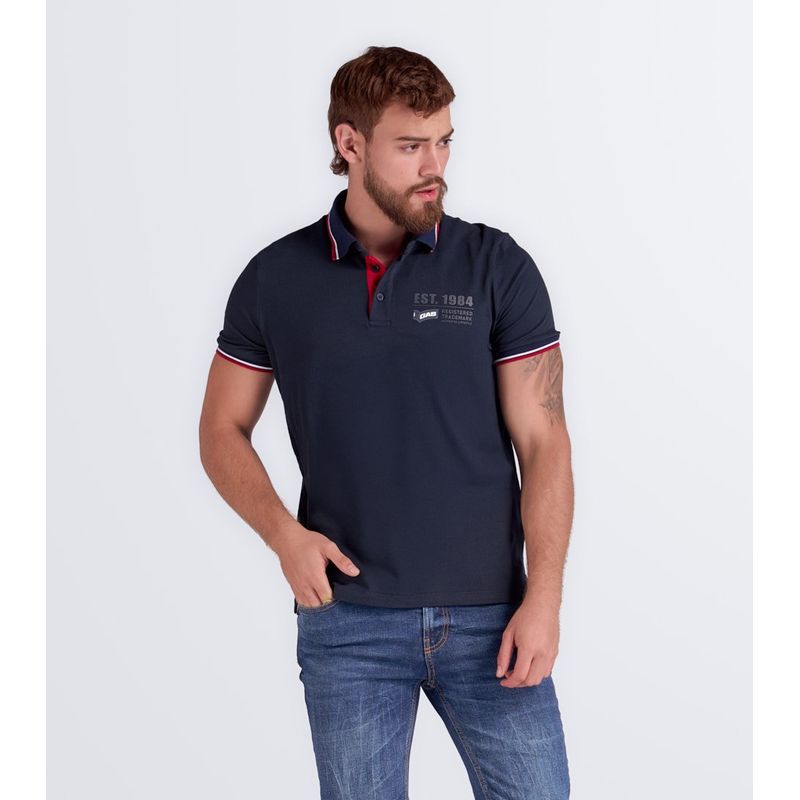 GAS EVOLUTION JEANS - Race Polo Masculina Slim Gas