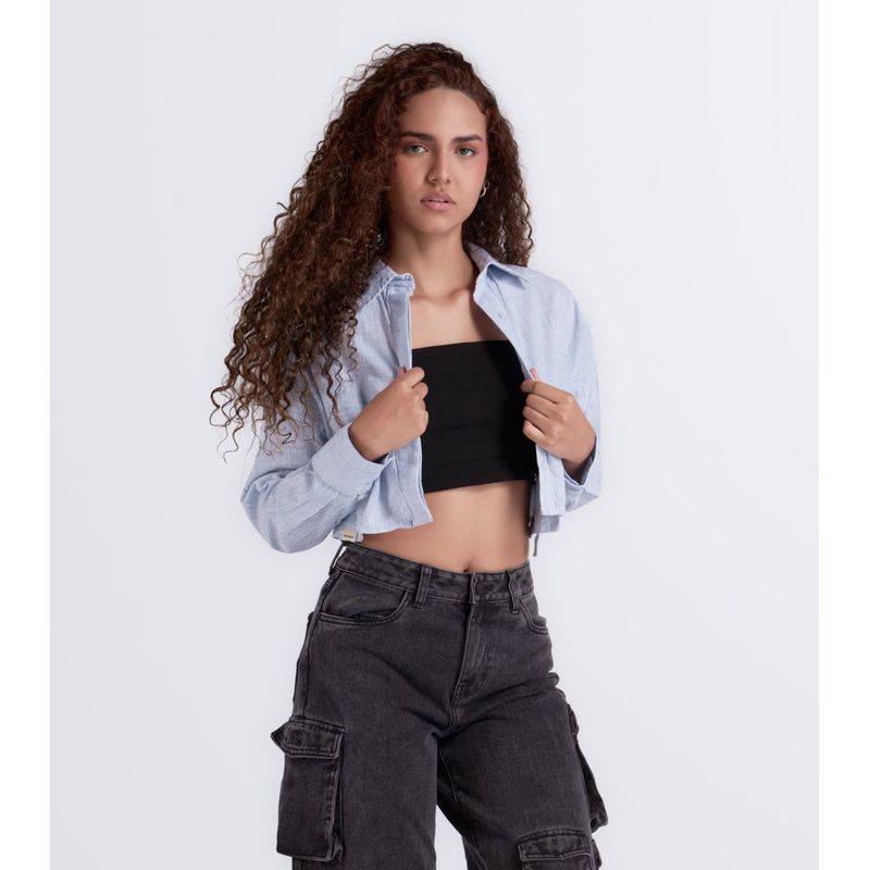 UNSER - Camisa Rossy  Manga Larga Corta Con Bolsillo Unser