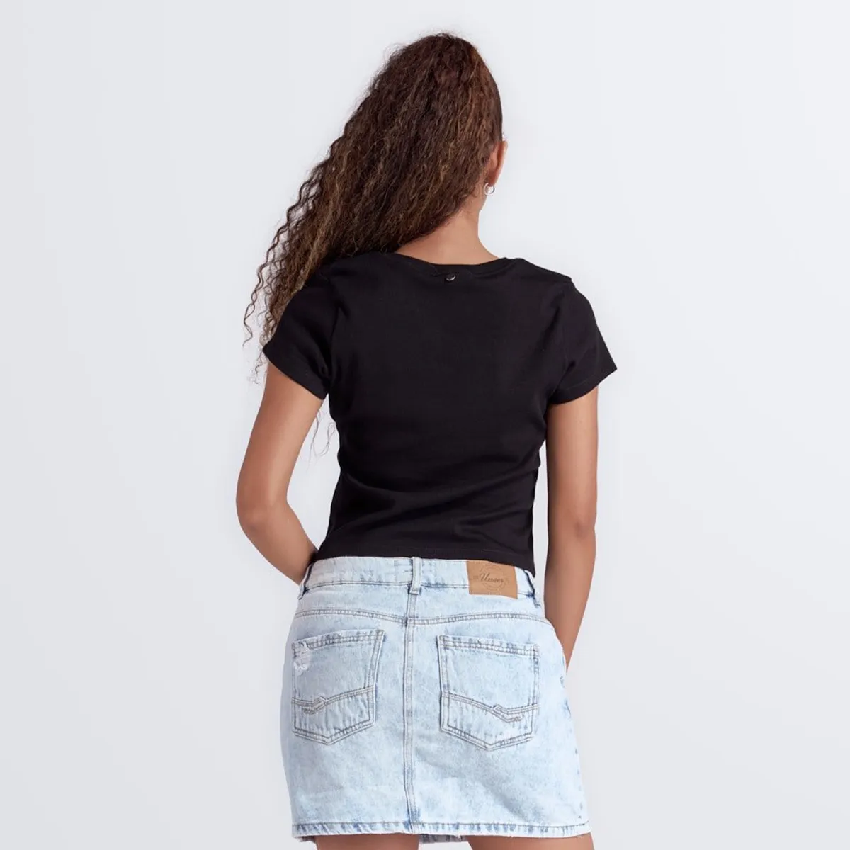 UNSER - Camiseta Cuello Redondo Manga Corta Con Estampado Unser