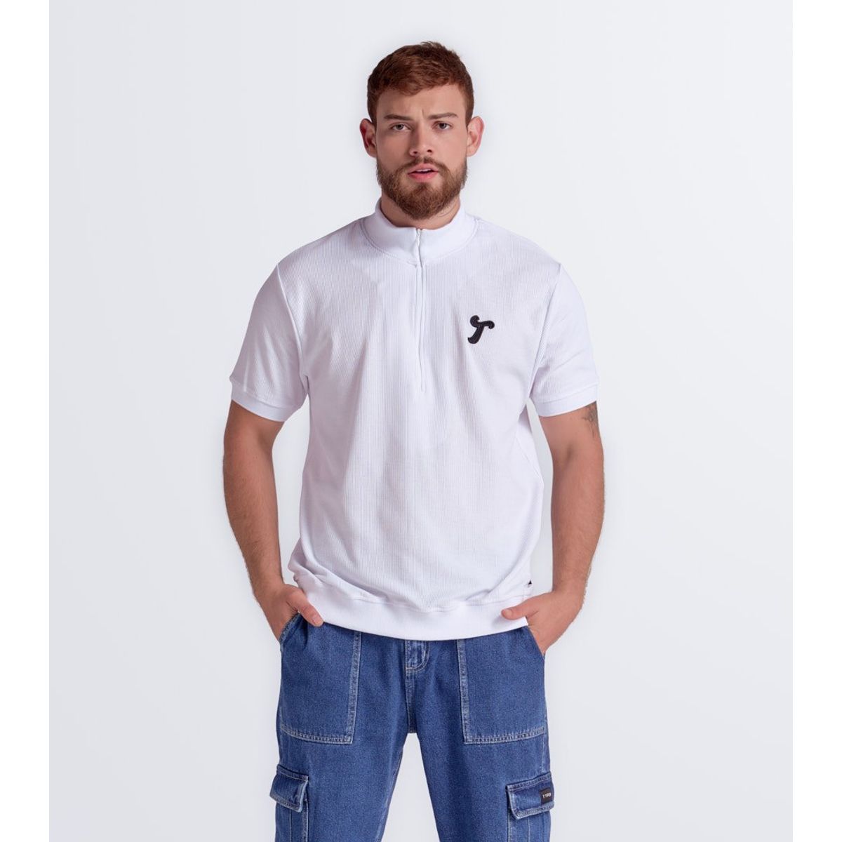 TYPER - Polo Con Cierre Estampado Typer