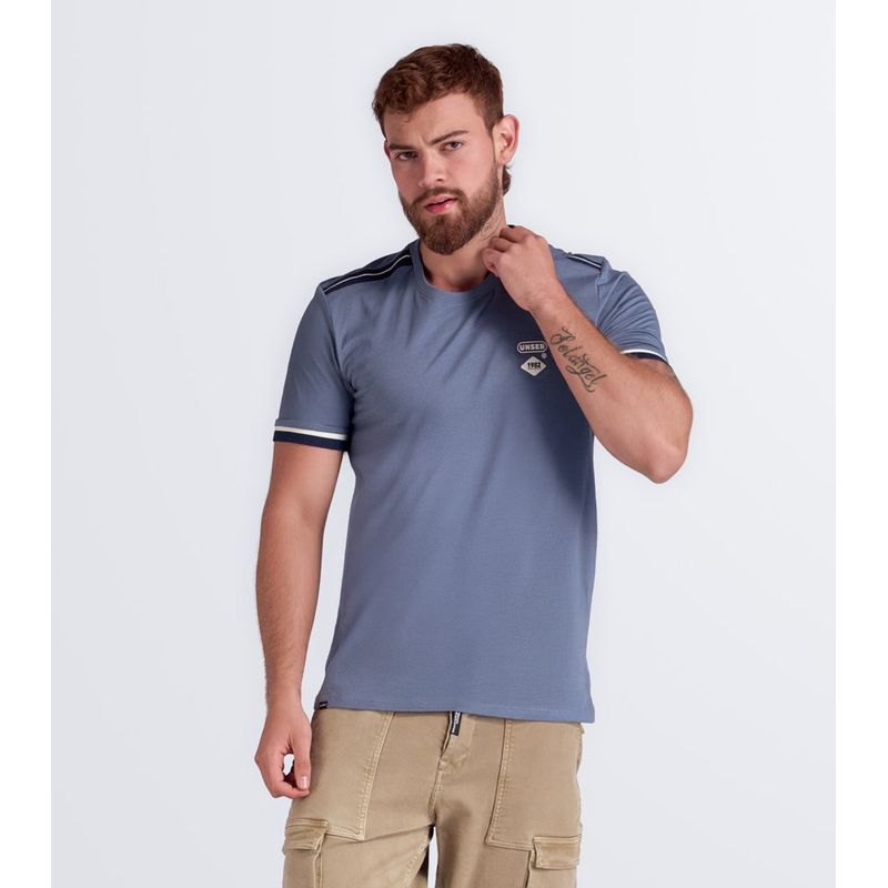 UNSER - Camiseta comfort Unicolor Estampado Unser