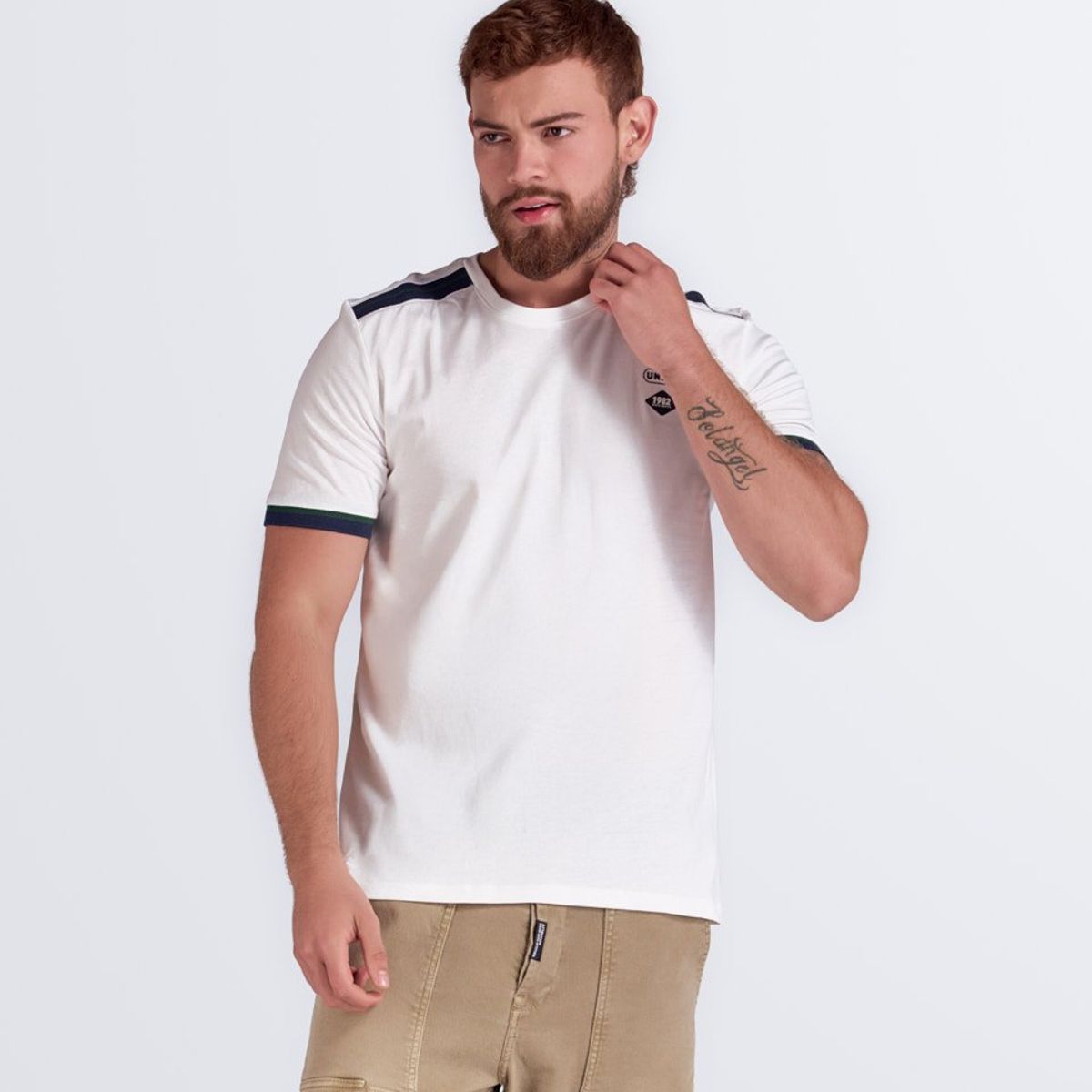 UNSER - Camiseta comfort Unicolor Estampado Unser