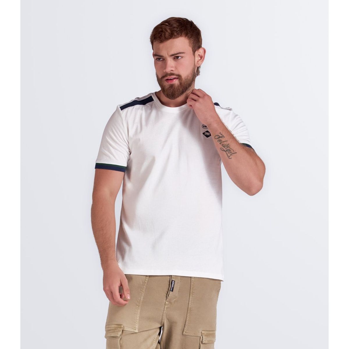 UNSER - Camiseta comfort Unicolor Estampado Unser