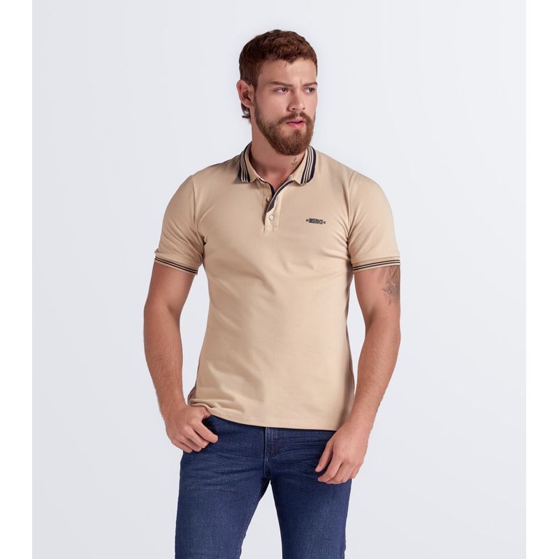 UNSER - Polo Con Corte En Martingala Y Cuello Tejido Unser